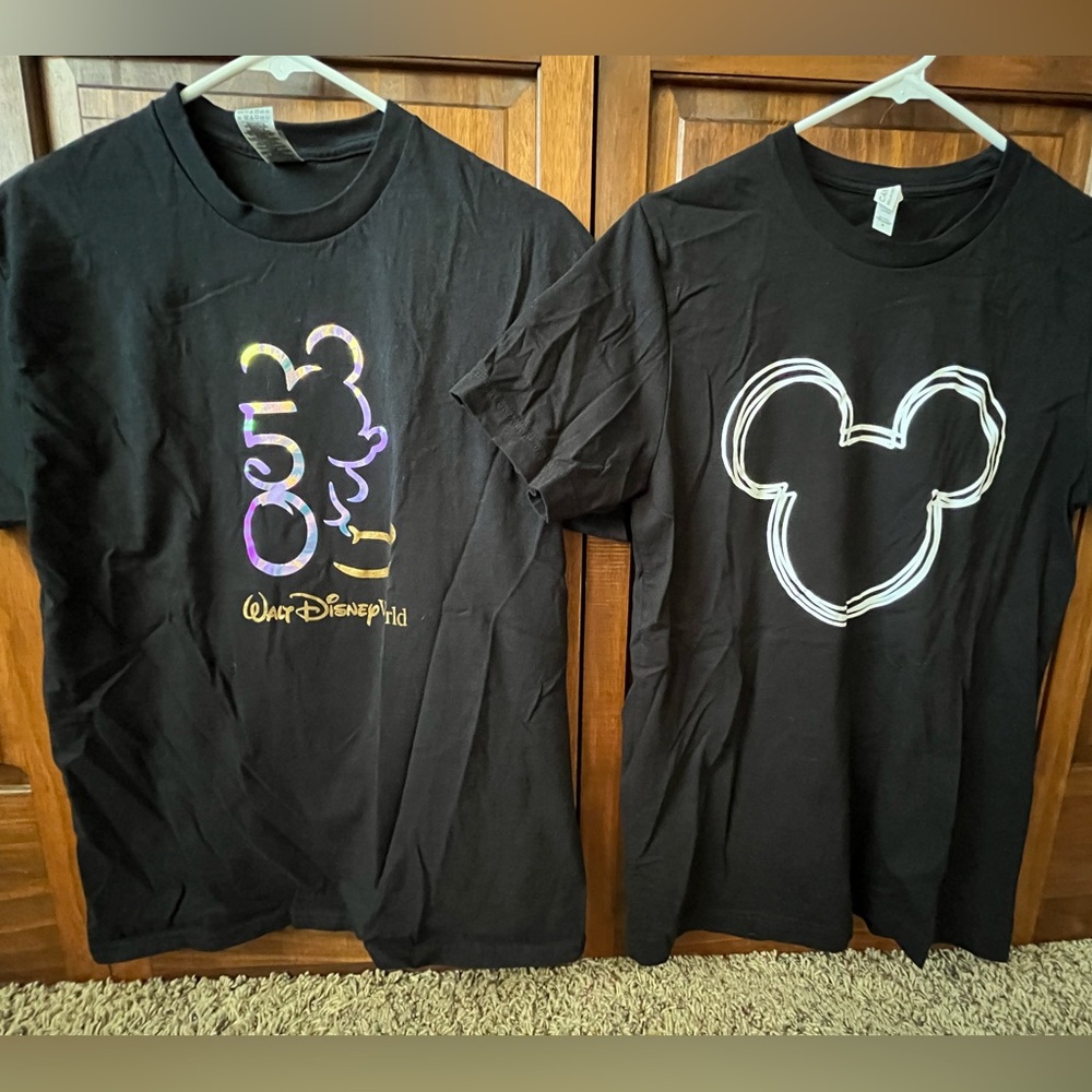 Disney Mickey Mouse Tshirt Bundle of 2 Black Medium